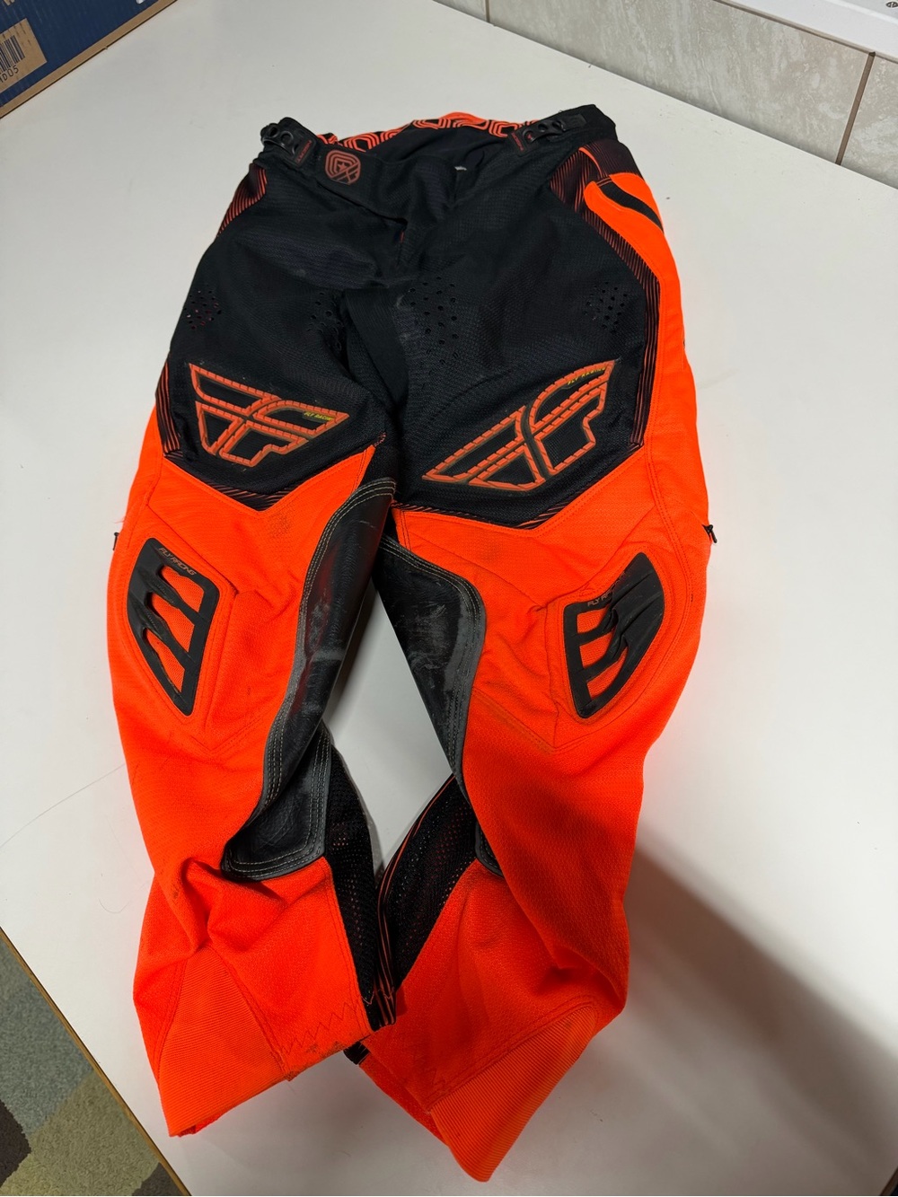 Fly Racing Men's Orange and Black MX Motocross Pants